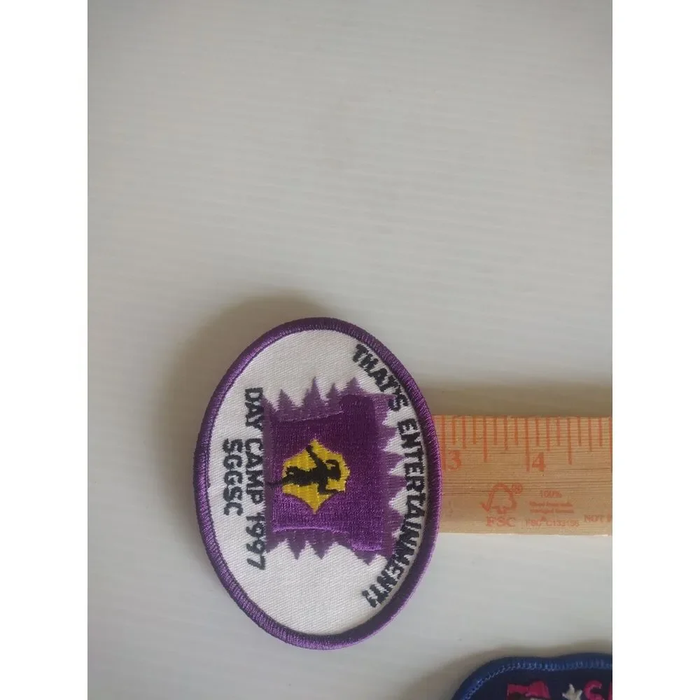 Lot‎ 3x Vintage 1997 GIRL SCOUTS CLUB Felt Patches Colorful Several Sizes